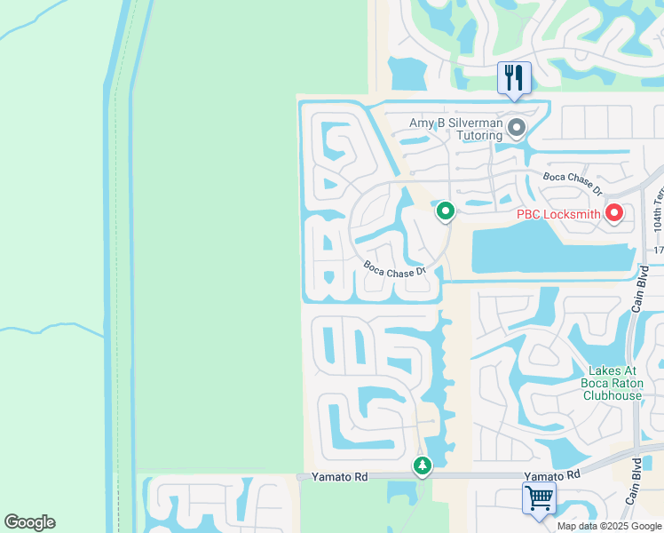 map of restaurants, bars, coffee shops, grocery stores, and more near 21371 Millbrook Court in Boca Raton