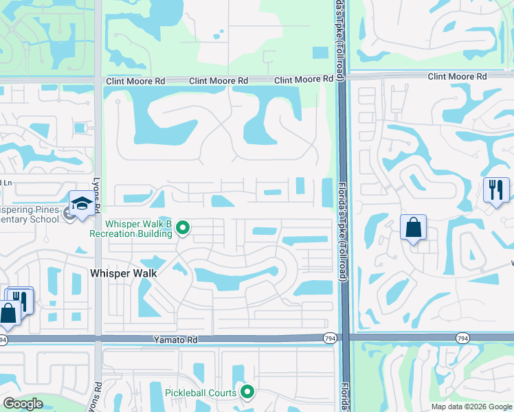 map of restaurants, bars, coffee shops, grocery stores, and more near 8286 Vía Di Veneto in Boca Raton
