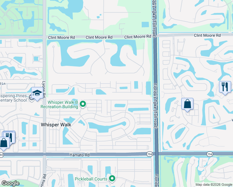 map of restaurants, bars, coffee shops, grocery stores, and more near 8286 Vía Di Veneto in Boca Raton