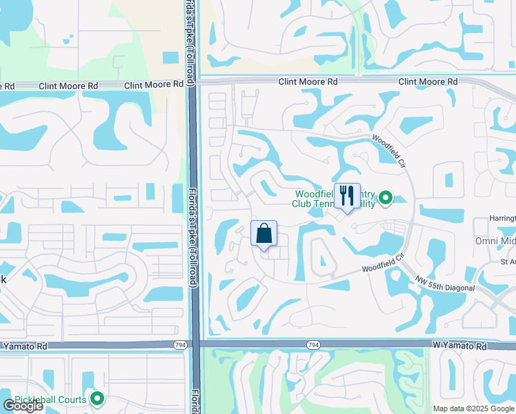 map of restaurants, bars, coffee shops, grocery stores, and more near 4083 Briarcliff Circle in Boca Raton