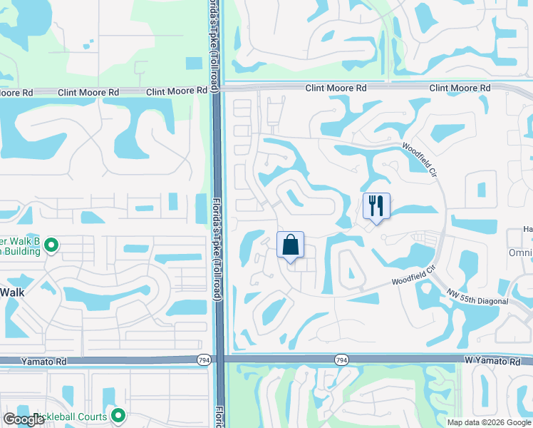 map of restaurants, bars, coffee shops, grocery stores, and more near 4246 Northwest 60th Drive in Boca Raton