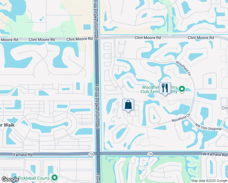 map of restaurants, bars, coffee shops, grocery stores, and more near 4246 Northwest 60th Drive in Boca Raton