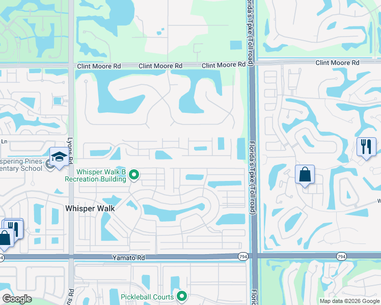 map of restaurants, bars, coffee shops, grocery stores, and more near 8286 Vía Di Veneto in Boca Raton