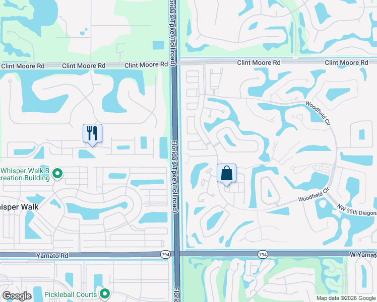 map of restaurants, bars, coffee shops, grocery stores, and more near 4302 Northwest 60th Drive in Boca Raton