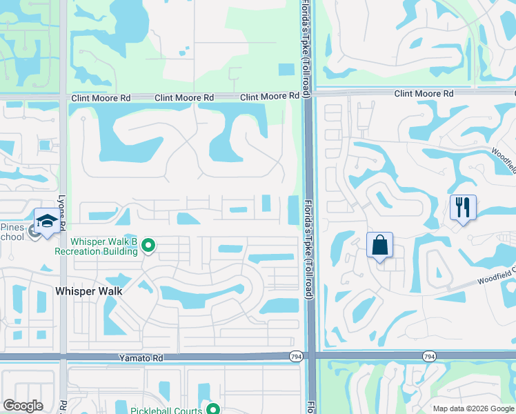map of restaurants, bars, coffee shops, grocery stores, and more near 8195 Vía Bella in Boca Raton