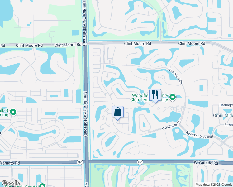 map of restaurants, bars, coffee shops, grocery stores, and more near 4196 Northwest 60th Circle in Boca Raton