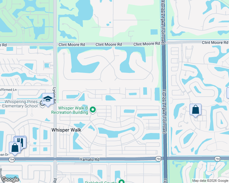 map of restaurants, bars, coffee shops, grocery stores, and more near 12607 Remo Court in Boca Raton
