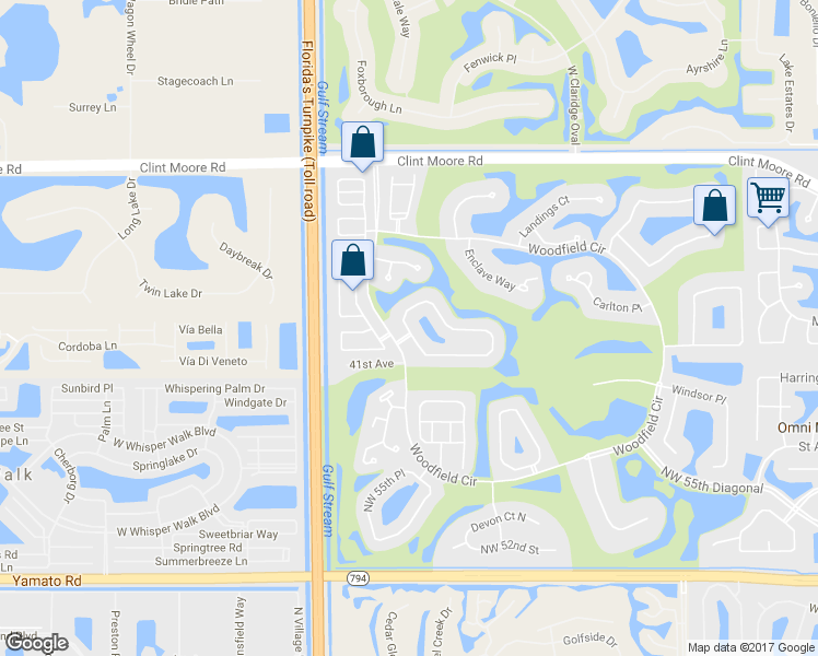 map of restaurants, bars, coffee shops, grocery stores, and more near 4196 Northwest 60th Circle in Boca Raton