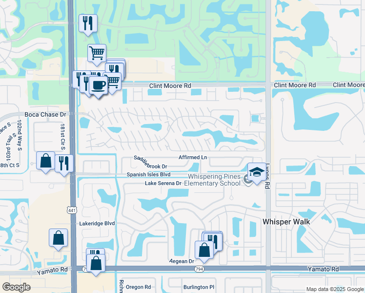 map of restaurants, bars, coffee shops, grocery stores, and more near 9469 Boca Gardens Circle South in Boca Raton