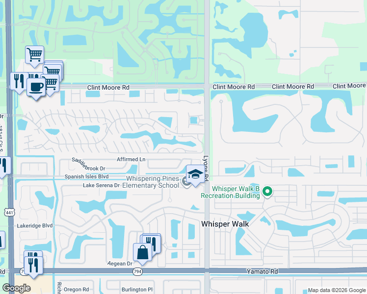 map of restaurants, bars, coffee shops, grocery stores, and more near 9100 Boca Gardens Parkway in Boca Raton