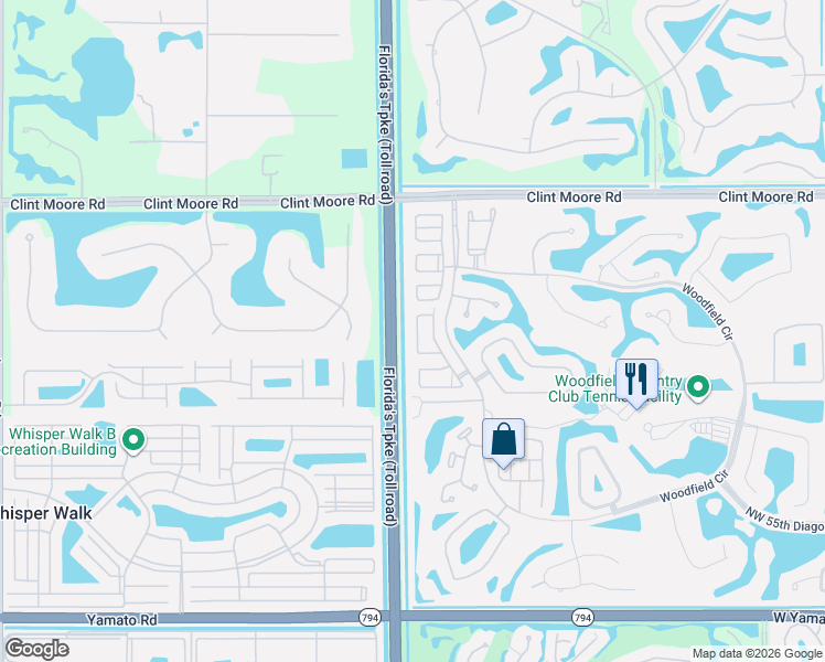map of restaurants, bars, coffee shops, grocery stores, and more near 6279 Northwest 43rd Terrace in Boca Raton
