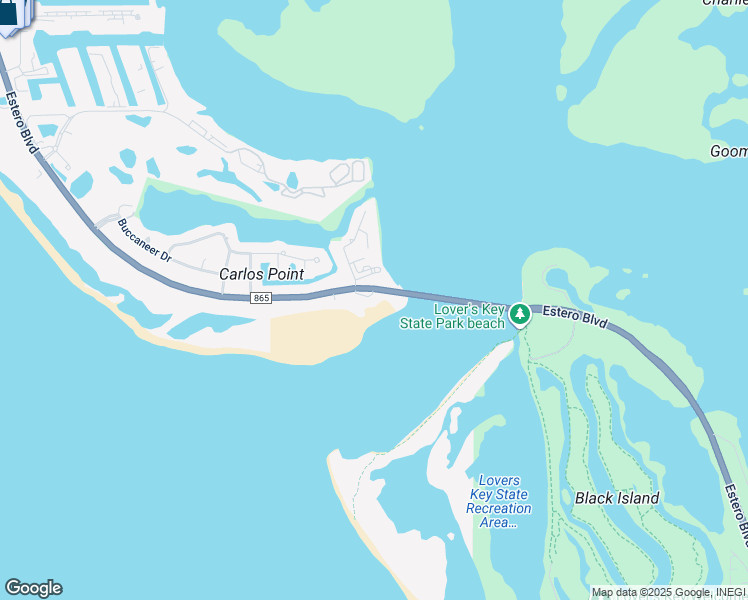 map of restaurants, bars, coffee shops, grocery stores, and more near 8616-8664 Estero Boulevard in Fort Myers Beach