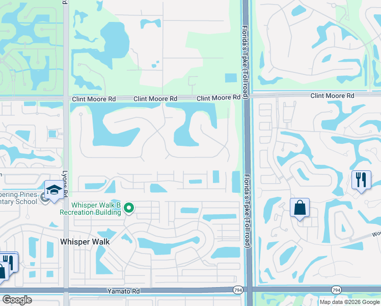 map of restaurants, bars, coffee shops, grocery stores, and more near 8295 Twin Lake Drive in Boca Raton
