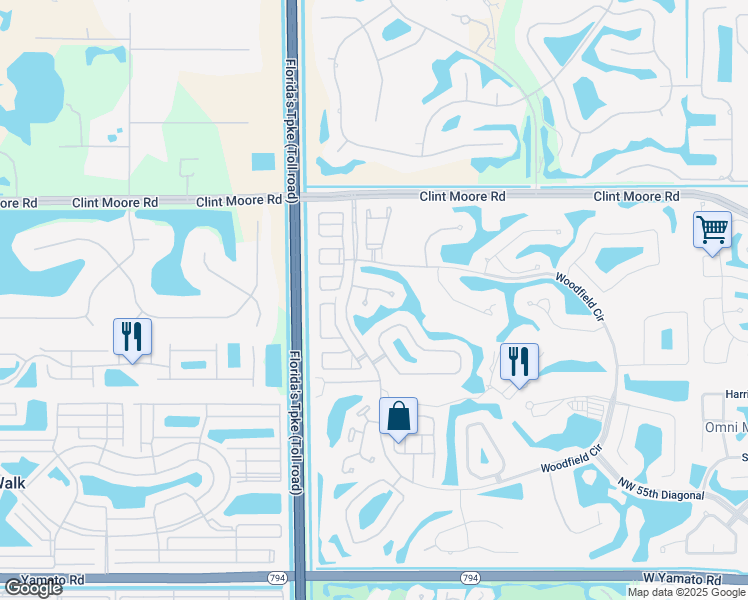 map of restaurants, bars, coffee shops, grocery stores, and more near 6378 Avalon Pointe Court in Boca Raton