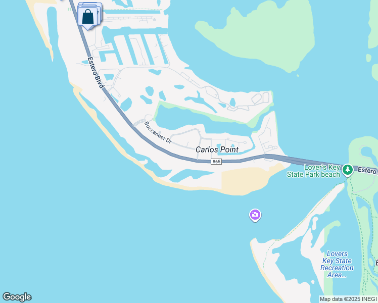 map of restaurants, bars, coffee shops, grocery stores, and more near in Fort Myers Beach