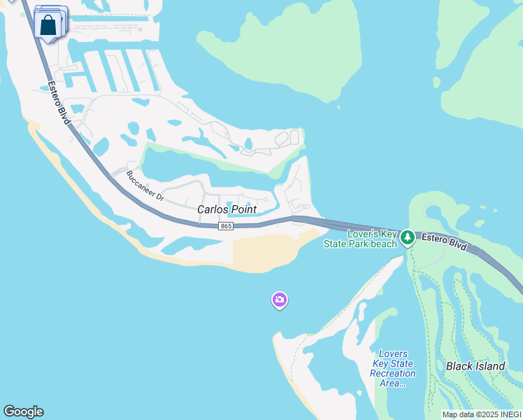 map of restaurants, bars, coffee shops, grocery stores, and more near 122 Sea Horse Lane in Fort Myers Beach