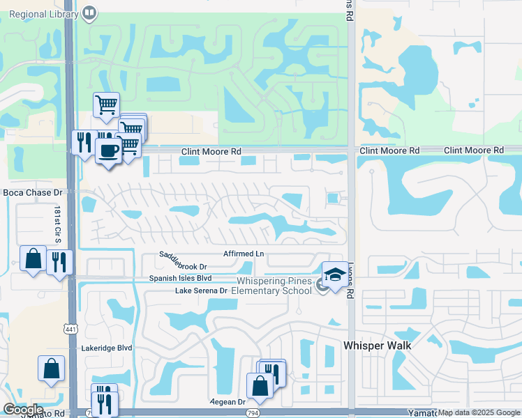 map of restaurants, bars, coffee shops, grocery stores, and more near 9244 Boca Gardens Parkway in Boca Raton