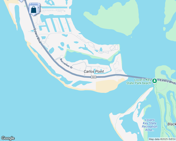 map of restaurants, bars, coffee shops, grocery stores, and more near 8180 Lagoon Road in Fort Myers Beach