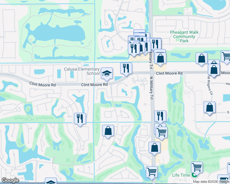 map of restaurants, bars, coffee shops, grocery stores, and more near in Boca Raton