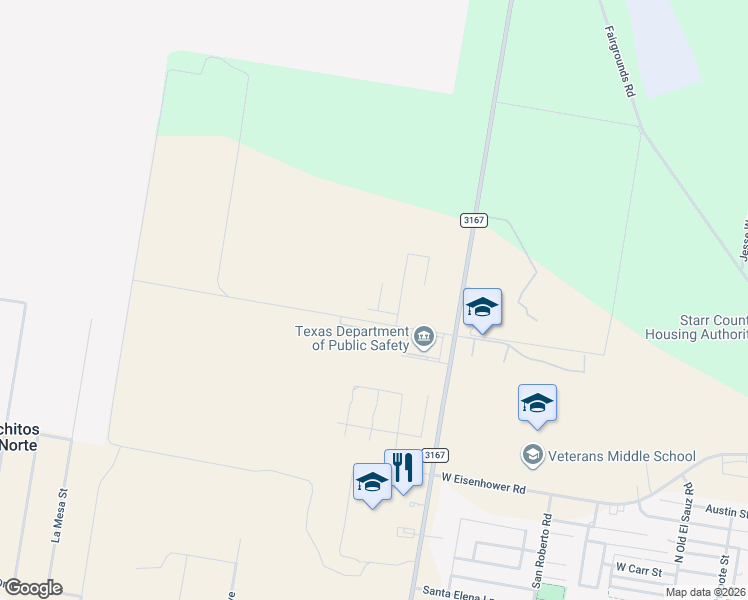 map of restaurants, bars, coffee shops, grocery stores, and more near in Rio Grande City