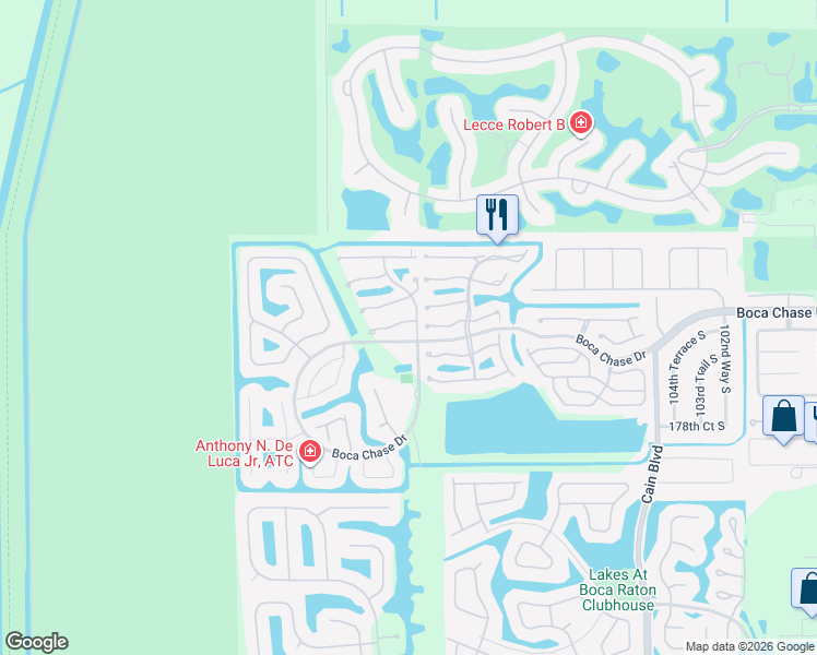 map of restaurants, bars, coffee shops, grocery stores, and more near 11095 Autoro Court in Boca Raton