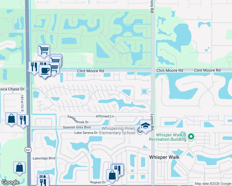 map of restaurants, bars, coffee shops, grocery stores, and more near 9244 Boca Gardens Parkway in Boca Raton