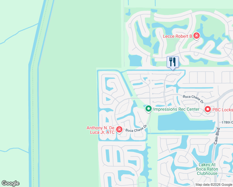 map of restaurants, bars, coffee shops, grocery stores, and more near 18249 Clear Brook Circle in Boca Raton