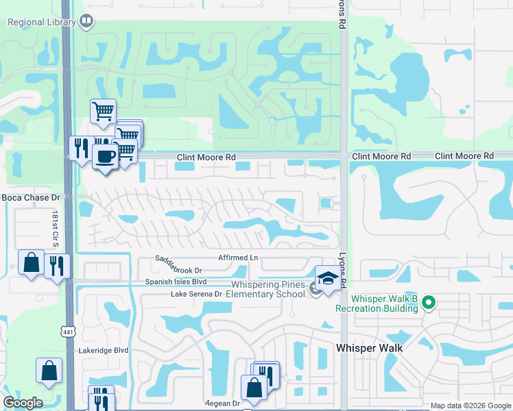 map of restaurants, bars, coffee shops, grocery stores, and more near 9280 Boca Gardens Parkway in Boca Raton