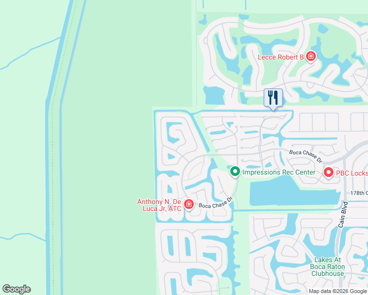 map of restaurants, bars, coffee shops, grocery stores, and more near 18249 Clear Brook Circle in Boca Raton