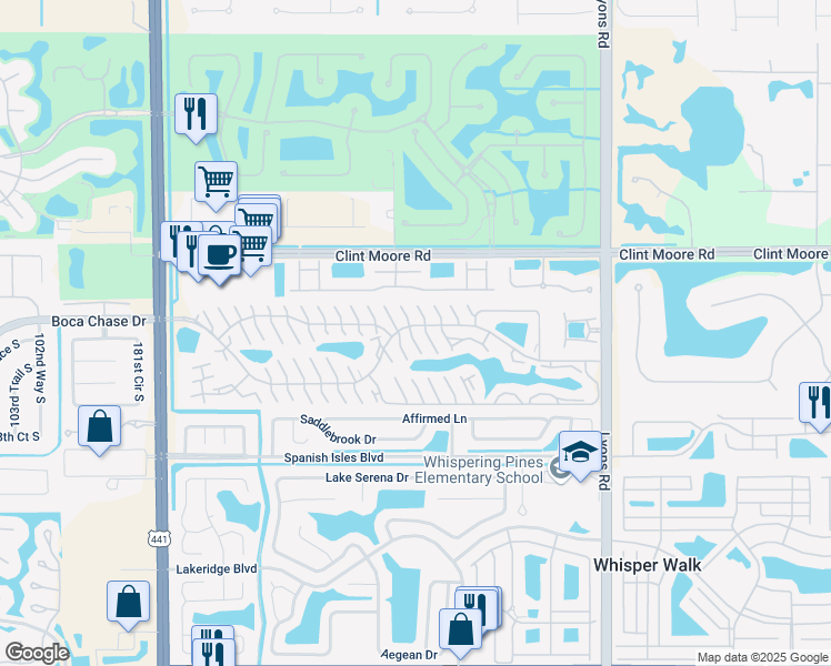 map of restaurants, bars, coffee shops, grocery stores, and more near 9460 Boca Gardens Parkway in Boca Raton