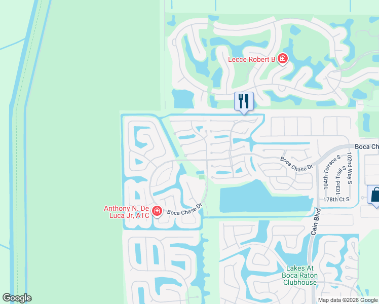 map of restaurants, bars, coffee shops, grocery stores, and more near 11095 Autoro Court in Boca Raton