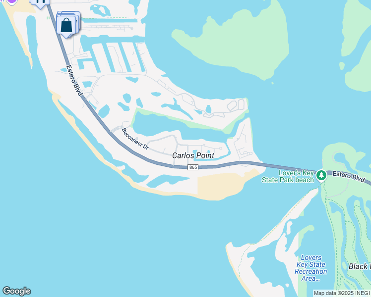 map of restaurants, bars, coffee shops, grocery stores, and more near 8180 Lagoon Road in Fort Myers Beach