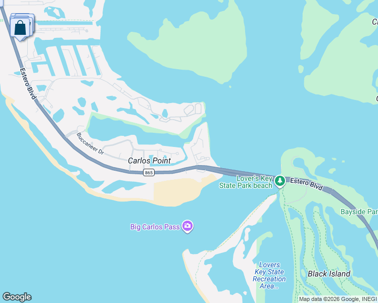 map of restaurants, bars, coffee shops, grocery stores, and more near 140 Estrellita Drive in Fort Myers Beach