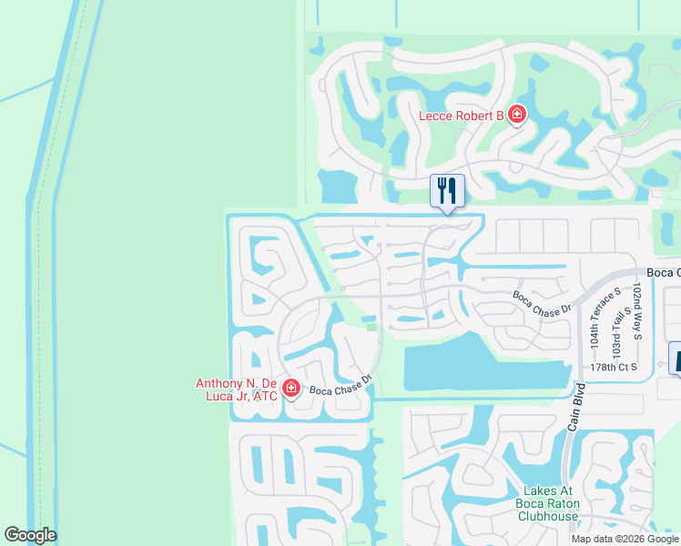 map of restaurants, bars, coffee shops, grocery stores, and more near 11176 Rios Road in Boca Raton