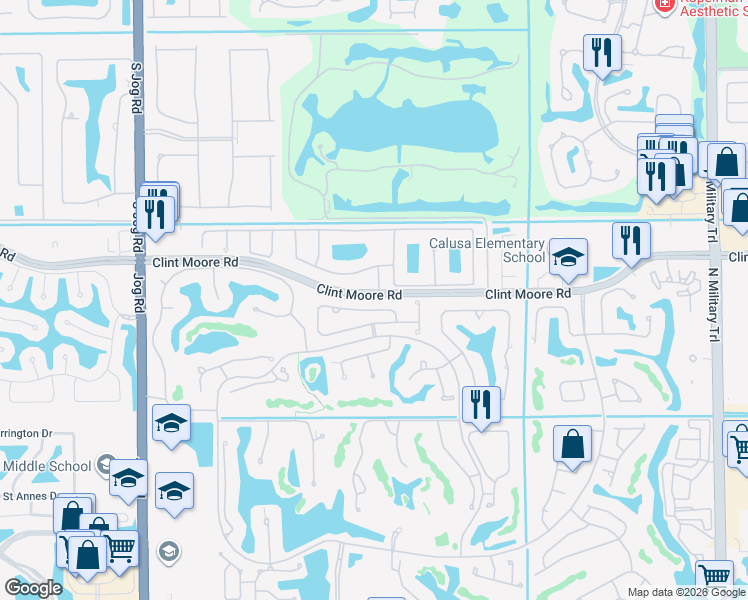 map of restaurants, bars, coffee shops, grocery stores, and more near in Boca Raton
