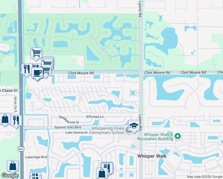 map of restaurants, bars, coffee shops, grocery stores, and more near 9244 Boca Gardens Parkway in Boca Raton