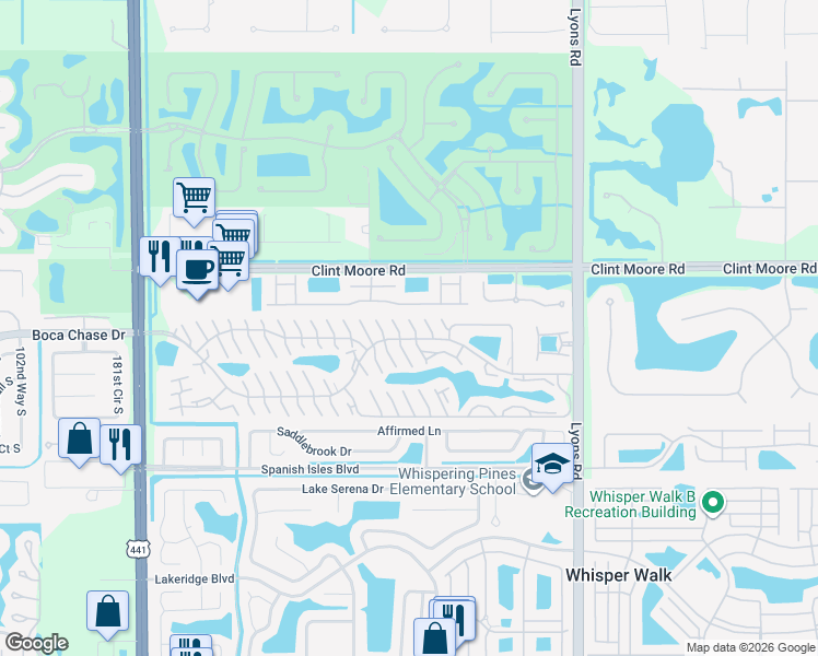 map of restaurants, bars, coffee shops, grocery stores, and more near 9407 Boca Gardens Parkway in Boca Raton