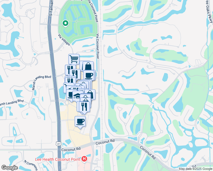 map of restaurants, bars, coffee shops, grocery stores, and more near 22941 Rosedale Drive in Bonita Springs