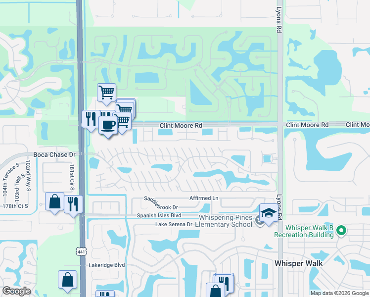 map of restaurants, bars, coffee shops, grocery stores, and more near 9444 Peabody Court in Boca Raton