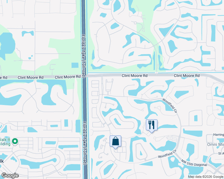 map of restaurants, bars, coffee shops, grocery stores, and more near 6517 Somerset Circle in Boca Raton