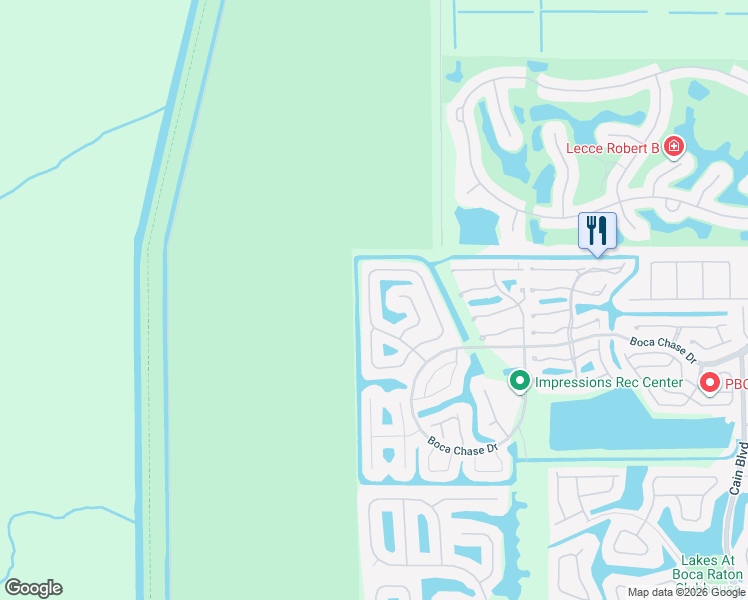 map of restaurants, bars, coffee shops, grocery stores, and more near 18082 Clear Brook Circle in Boca Raton