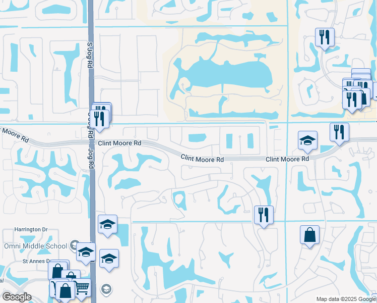 map of restaurants, bars, coffee shops, grocery stores, and more near 2479 Northwest 66th Drive in Boca Raton