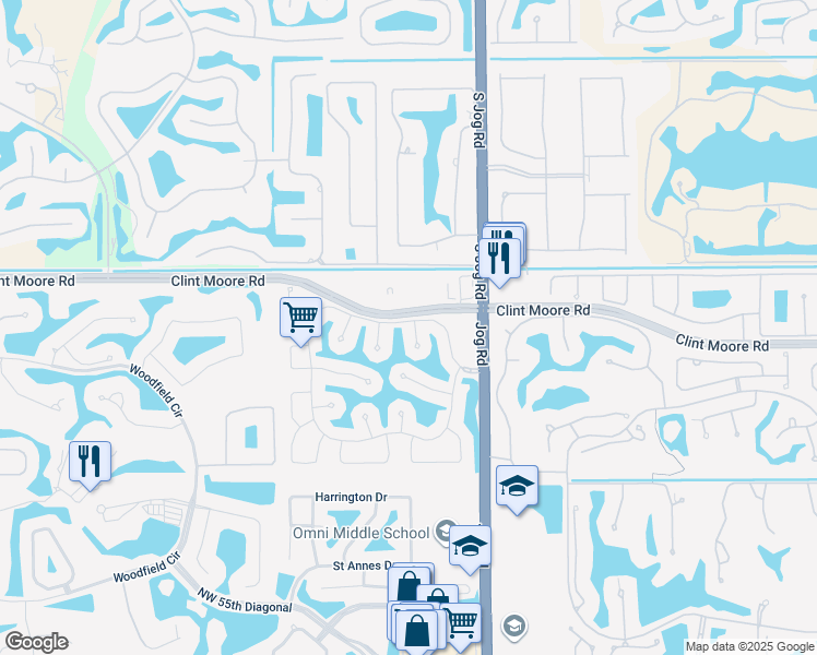 map of restaurants, bars, coffee shops, grocery stores, and more near 6565 Northwest 31st Terrace in Boca Raton