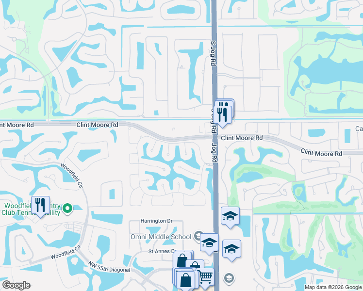 map of restaurants, bars, coffee shops, grocery stores, and more near 6565 Northwest 31st Terrace in Boca Raton