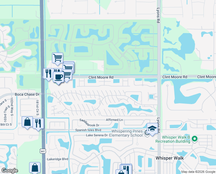 map of restaurants, bars, coffee shops, grocery stores, and more near 9444 Peabody Court in Boca Raton