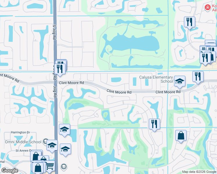 map of restaurants, bars, coffee shops, grocery stores, and more near 2502 Northwest 66th Drive in Boca Raton
