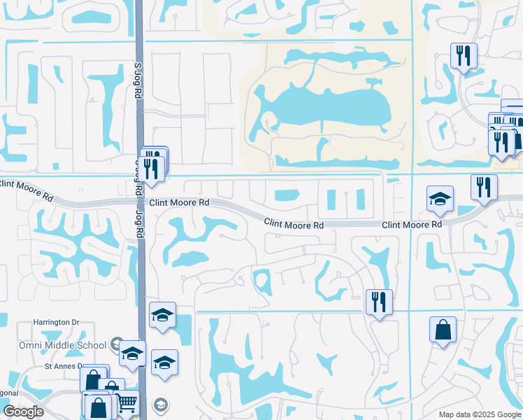 map of restaurants, bars, coffee shops, grocery stores, and more near 2502 Northwest 66th Drive in Boca Raton