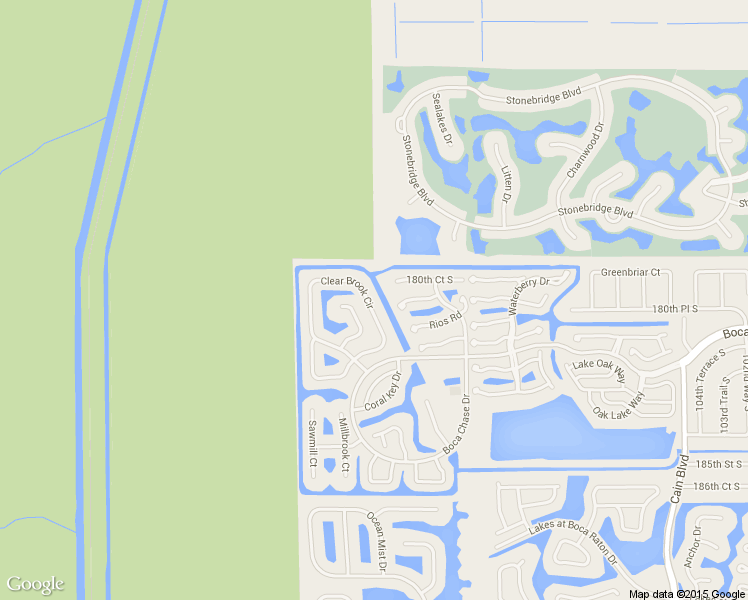 map of restaurants, bars, coffee shops, grocery stores, and more near 18208 Clear Brook Circle in Boca Raton