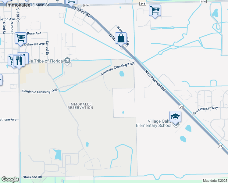 map of restaurants, bars, coffee shops, grocery stores, and more near 1505 Florida 29 in Immokalee