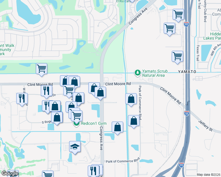 map of restaurants, bars, coffee shops, grocery stores, and more near 6780 Congress Avenue in Boca Raton
